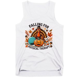 Falling For Physical Therapy Pt Pumpkin Fall Thanksgiving Tank Top