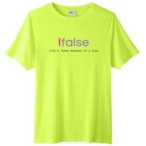 Funny False Programming Geek Programmer Humor JS Coder Tall Fusion ChromaSoft Performance T-Shirt