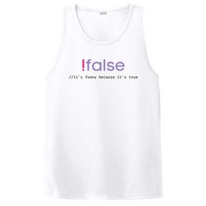 Funny False Programming Geek Programmer Humor JS Coder PosiCharge Competitor Tank