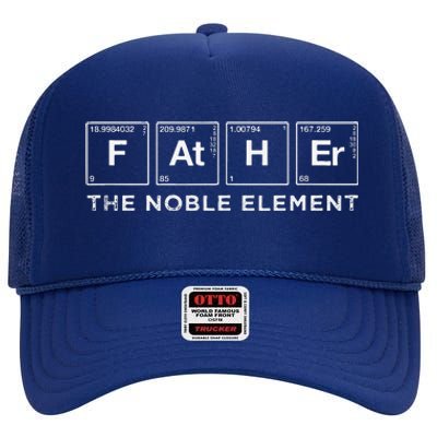 Funny Father Periodic Element Dad Gift Fathers Day Science High Crown Mesh Back Trucker Hat