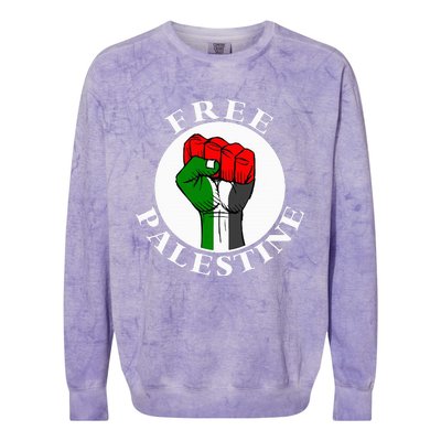 freepalestine free palestine Colorblast Crewneck Sweatshirt