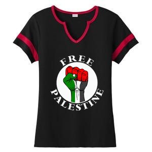 freepalestine free palestine Ladies Halftime Notch Neck Tee