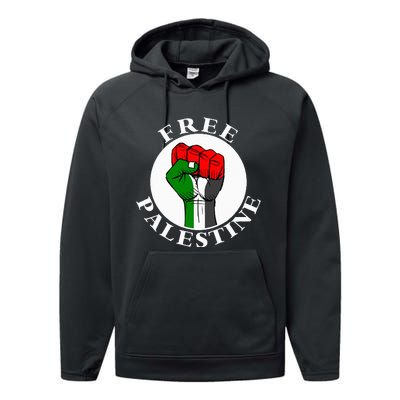 freepalestine free palestine Performance Fleece Hoodie