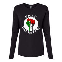 freepalestine free palestine Womens Cotton Relaxed Long Sleeve T-Shirt