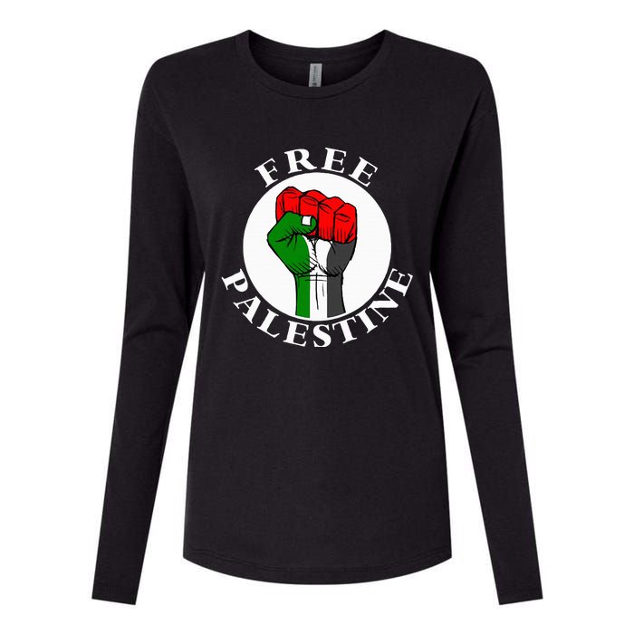 freepalestine free palestine Womens Cotton Relaxed Long Sleeve T-Shirt