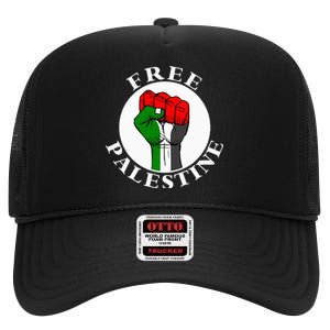 freepalestine free palestine High Crown Mesh Back Trucker Hat