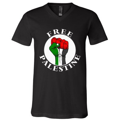 freepalestine free palestine V-Neck T-Shirt