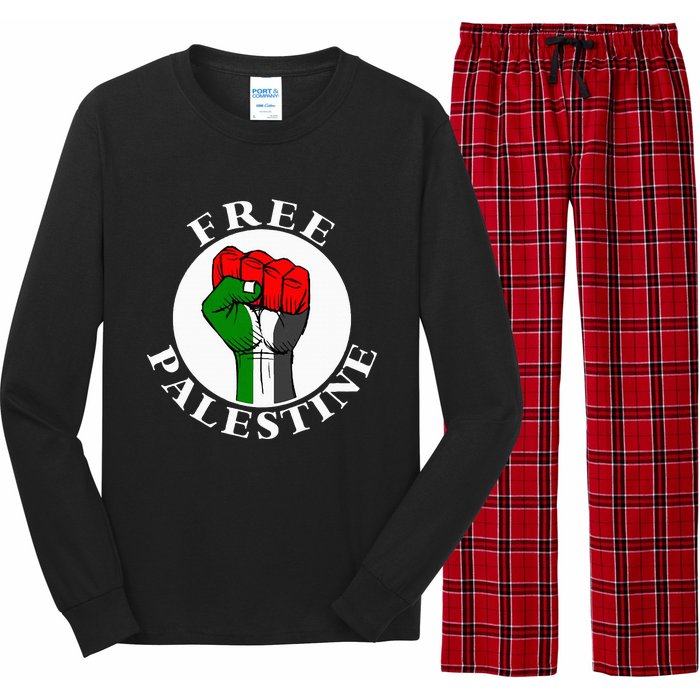 freepalestine free palestine Long Sleeve Pajama Set