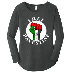 freepalestine free palestine Women's Perfect Tri Tunic Long Sleeve Shirt