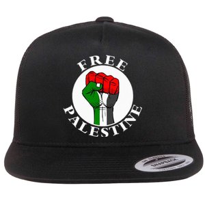 freepalestine free palestine Flat Bill Trucker Hat