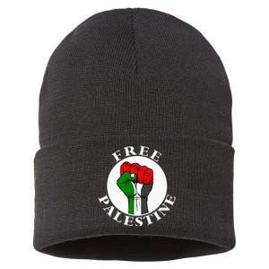 freepalestine free palestine Sustainable Knit Beanie