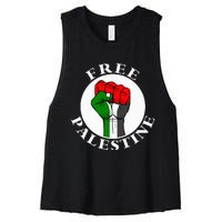 freepalestine free palestine Women's Racerback Cropped Tank