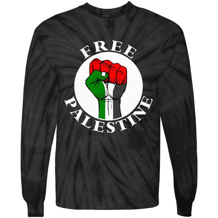 freepalestine free palestine Tie-Dye Long Sleeve Shirt