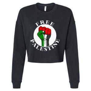 freepalestine free palestine Cropped Pullover Crew