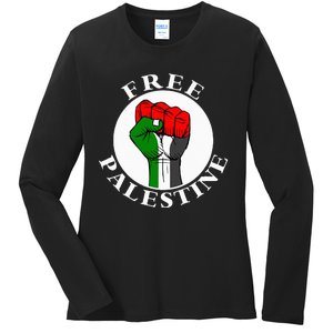 freepalestine free palestine Ladies Long Sleeve Shirt