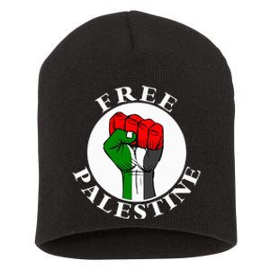 freepalestine free palestine Short Acrylic Beanie