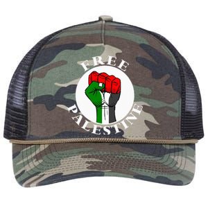 freepalestine free palestine Retro Rope Trucker Hat Cap