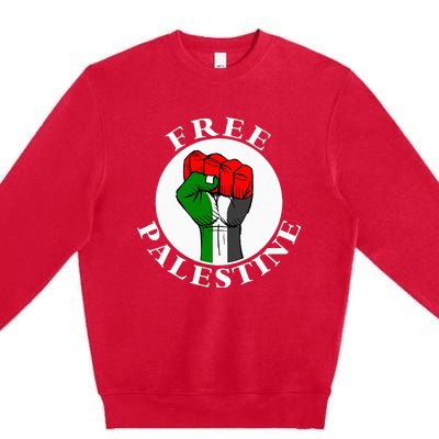 freepalestine free palestine Premium Crewneck Sweatshirt