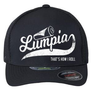 Funny Filipino Pride Lumpia Thats How I Roll Tee Flexfit Unipanel Trucker Cap