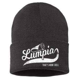 Funny Filipino Pride Lumpia Thats How I Roll Tee Sustainable Knit Beanie