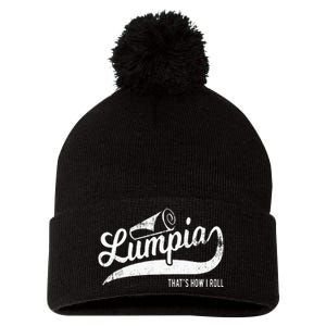 Funny Filipino Pride Lumpia Thats How I Roll Tee Pom Pom 12in Knit Beanie