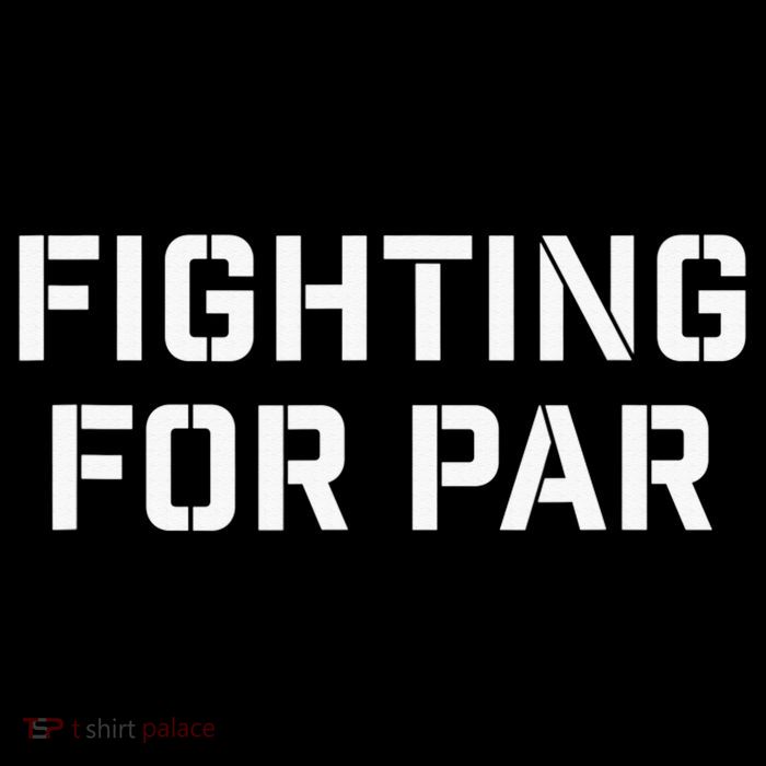Fighting For Par Golf Funny golf player Stripe Pom Pom Beanie
