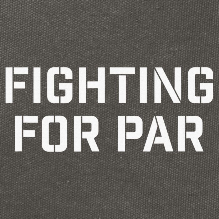 Fighting For Par Golf Funny golf player Cotton Canvas Backpack