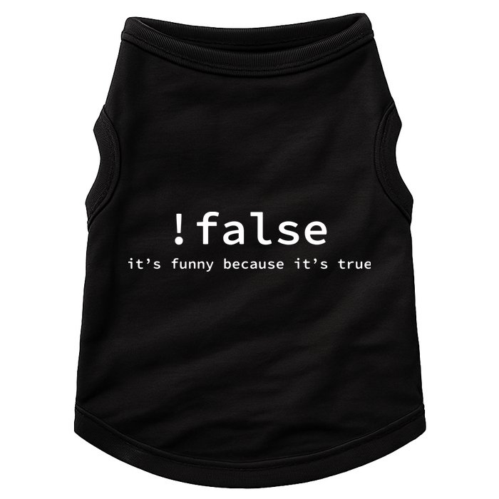 Funny False Programming Coding Short Sleeve For Programmers Doggie Tank