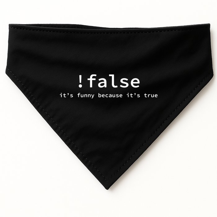 Funny False Programming Coding Short Sleeve For Programmers USA-Made Doggie Bandana