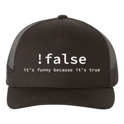 Funny False Programming Coding Short Sleeve For Programmers Yupoong Adult 5-Panel Trucker Hat