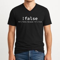 Funny False Programming Coding Short Sleeve For Programmers V-Neck T-Shirt