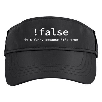 Funny False Programming Coding Short Sleeve For Programmers Adult Drive Performance Visor