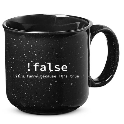 Funny False Programming Coding Short Sleeve For Programmers 15oz Campfire Ceramic Mug