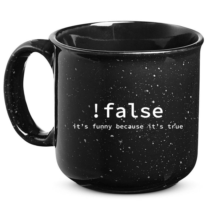 Funny False Programming Coding Short Sleeve For Programmers 15oz Campfire Ceramic Mug