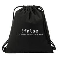 Funny False Programming Coding Short Sleeve For Programmers Drawstring Bag
