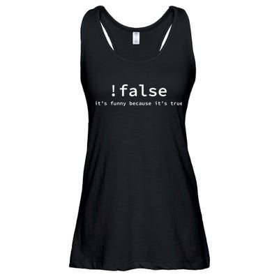 Funny False Programming Coding Short Sleeve For Programmers Ladies Essential Flowy Tank