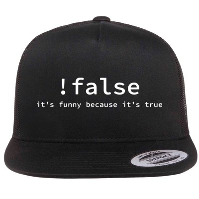 Funny False Programming Coding Short Sleeve For Programmers Flatbill Hat