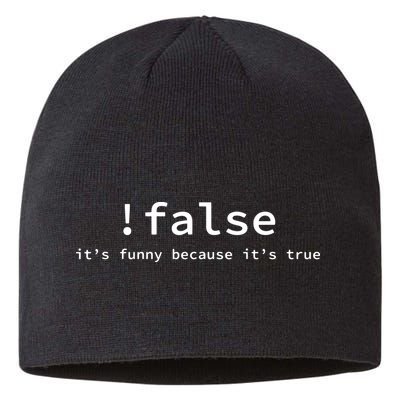 Funny False Programming Coding Short Sleeve For Programmers Sustainable Beanie