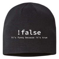 Funny False Programming Coding Short Sleeve For Programmers Sustainable Beanie