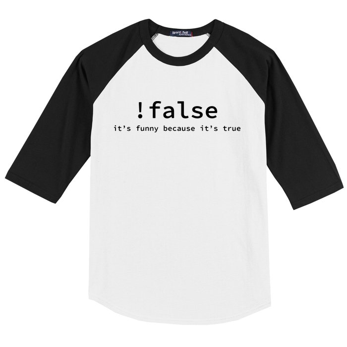 Funny False Programming Coding Short Sleeve For Programmers Baseball Sleeve Shirt