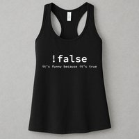 Funny False Programming Coding Short Sleeve For Programmers Womens Tank Top