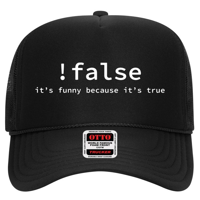 Funny False Programming Coding Short Sleeve For Programmers Trucker Hat