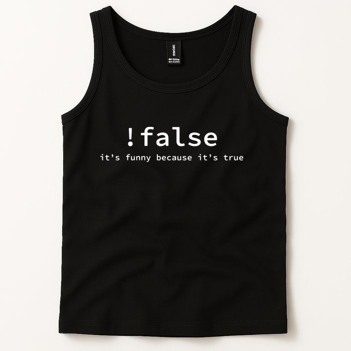 Funny False Programming Coding Short Sleeve For Programmers Tank Top