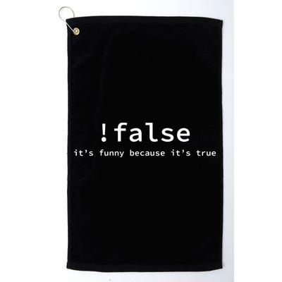 Funny False Programming Coding Short Sleeve For Programmers Golf Towel