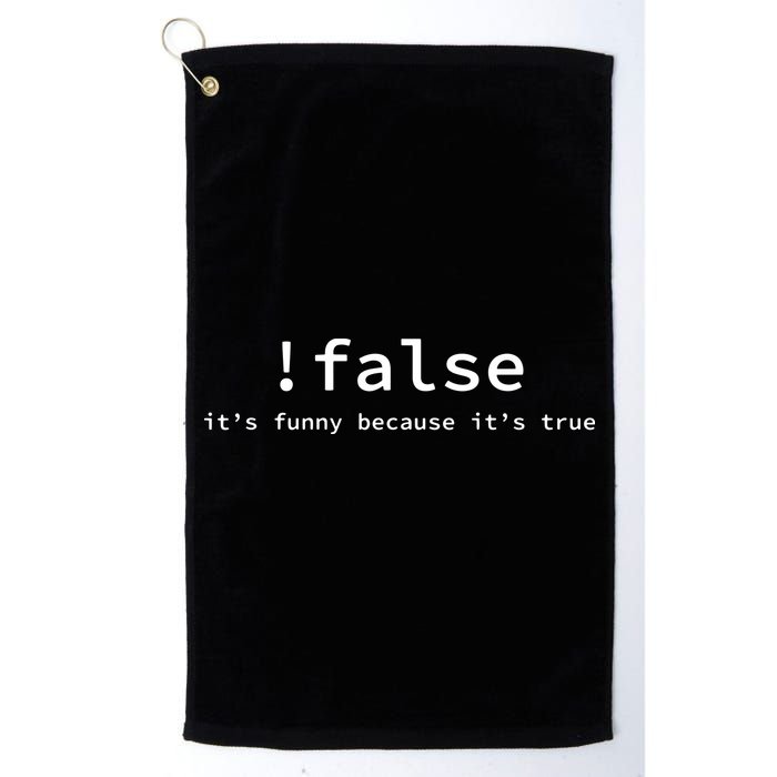 Funny False Programming Coding Short Sleeve For Programmers Golf Towel