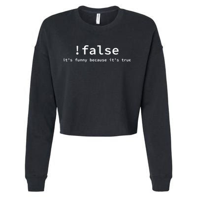 Funny False Programming Coding Short Sleeve For Programmers Cropped Pullover Crew