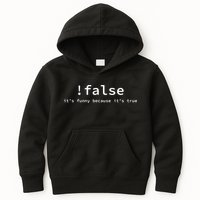 Funny False Programming Coding Short Sleeve For Programmers Kids Hoodie