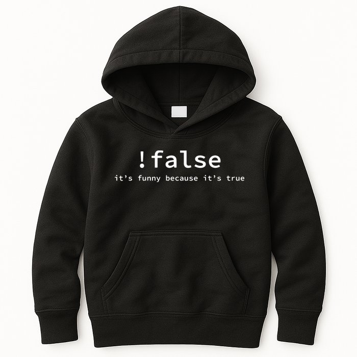 Funny False Programming Coding Short Sleeve For Programmers Kids Hoodie
