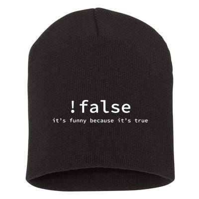 Funny False Programming Coding Short Sleeve For Programmers Short Acrylic Beanie