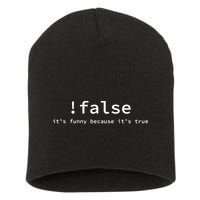 Funny False Programming Coding Short Sleeve For Programmers Short Acrylic Beanie